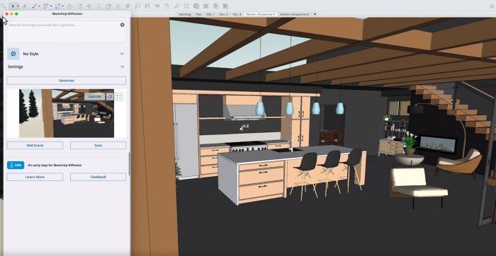SketchUP Diffusion, IA Generativa no SketchUp